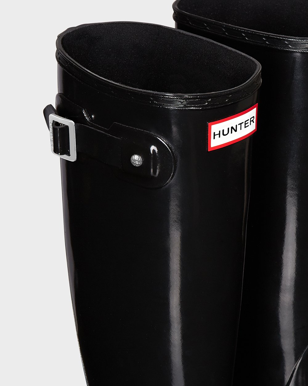 Bottes Hautes de Pluie Hunter Original Gloss Femme Noir THAVBFN-02